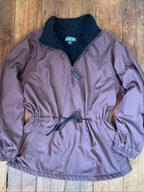 Vintage y2k Women’s J. Crew Sport coat Fleece-Lined anorak mauve brown